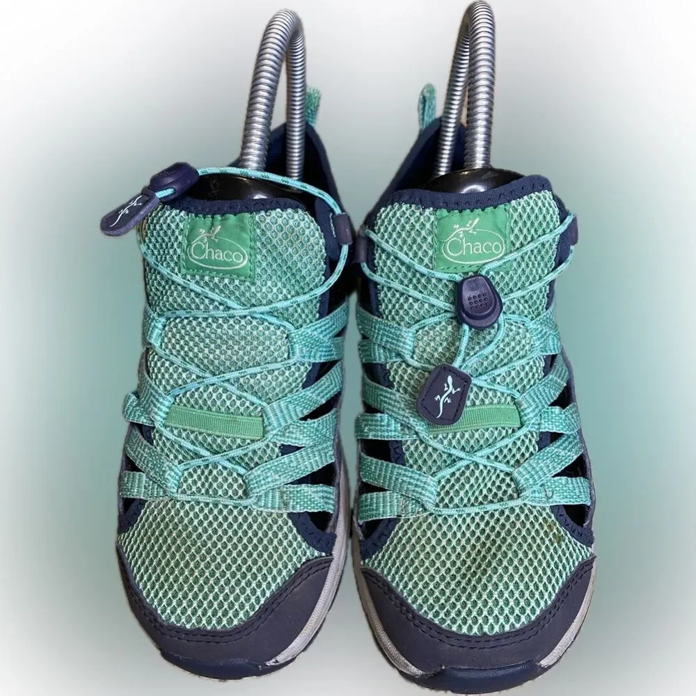 Chaco Outcross 2 Watersport Shoe Big Kids Boys Girls Size 4 Navy Blue Teal